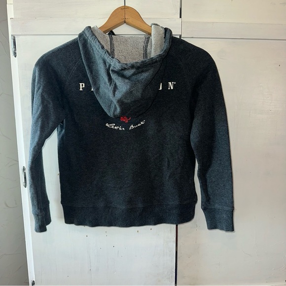 Pendleton Whisky Zip Hoodie in Charcoal Gray Let’er Buck Rodeo Size: XS - Picture 4 of 6